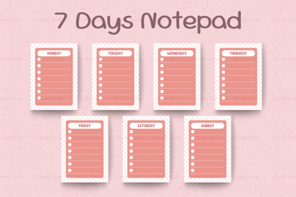 7 Days Notepad: Gentle Rhythm for Your Weekly Planning