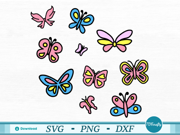 Bringing Playful Charm to Designs with Cartoon Butterflies