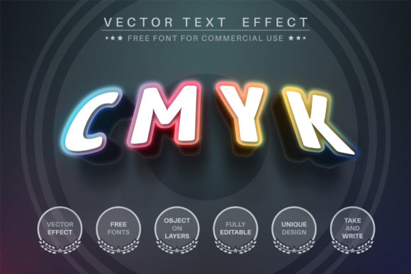 CMYK Color Editable Text Effect: A Designer's Guide