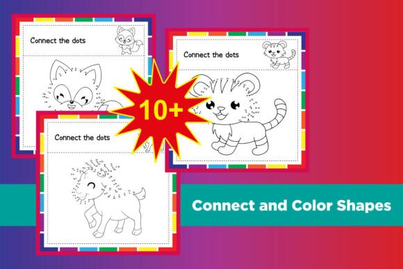 Connect and Color Shapes: A Dot to Dot Activity Bundle