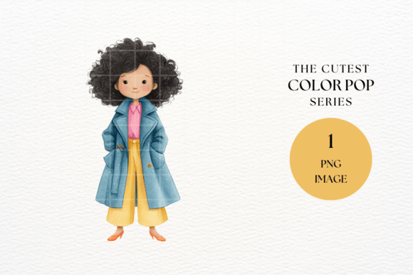 Elevate Your Visuals with Color Pop Fashion Girl PNG