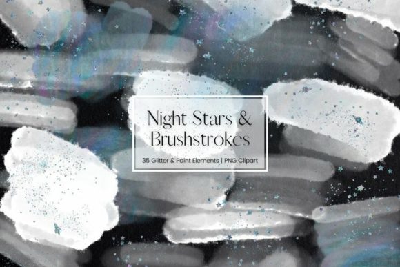 Glitter IWhite Watercolour Brushstrokes: A Modern Design Asset