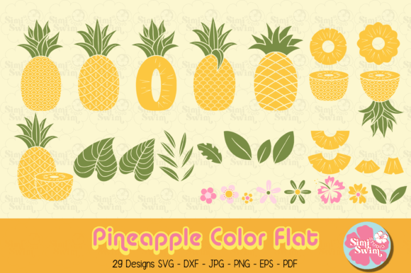 Infuse Your Projects with Tropical Energy Using Pineapple Color Flat Svg