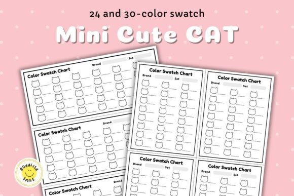 Organize Your Palette with a Cute Cat Color Swatch Chart