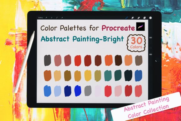 Procreate Color Palettes-Abstract Bright: Ignite Your iPad Art