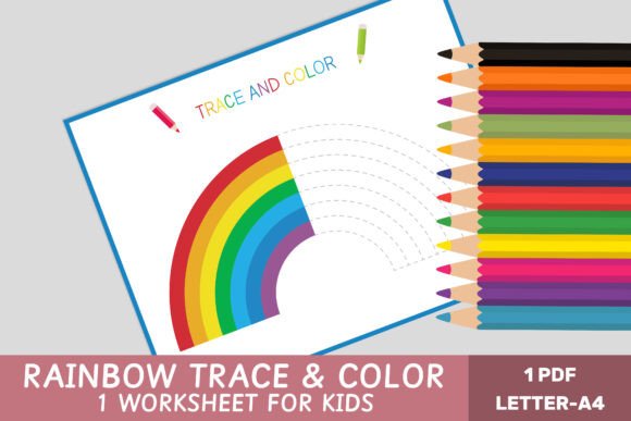Spring Learning Made Easy: Rainbow Trace & Color Worksheet