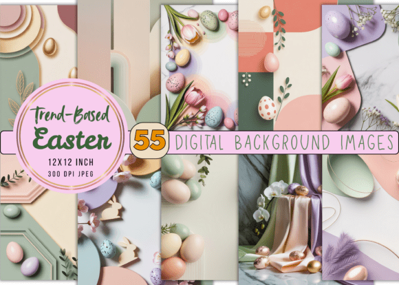 Trend-based Color Easter Digital Paper: A Creative Toolkit