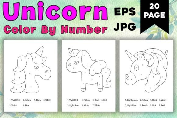 Unicorn Color by Number Pages 01: A Creative Asset for KDP Publishers