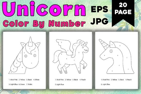 UNICORN COLOR by NUMBER PAGES 04: Elevate Your KDP Business