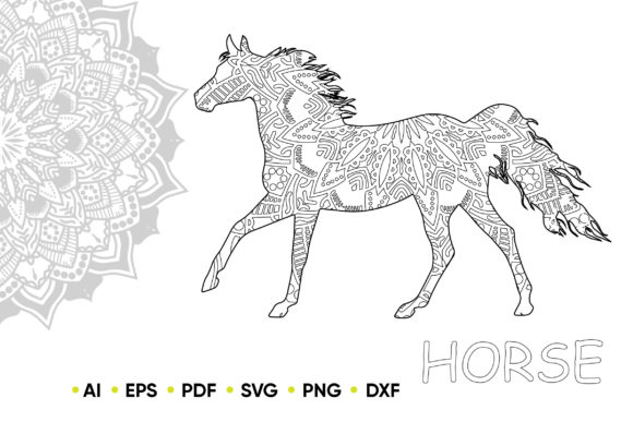 Unlocking the Spirit of the Horse: A Designer's Guide to Mandala Animal Color-Horse