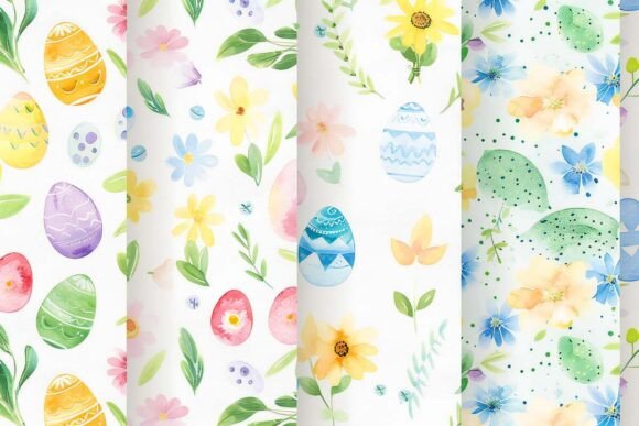Using Easter Eggs Watercolour Digital Paper in Your Designs