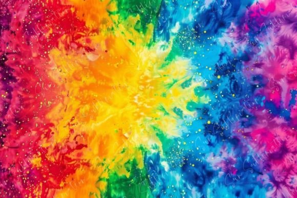 Vibrant Color Explosion: A Dynamic Font for Bold Projects