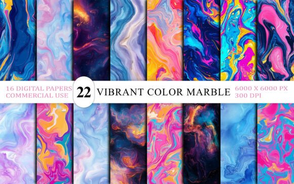 Vibrant Color Marble Abstract Background for Modern Design