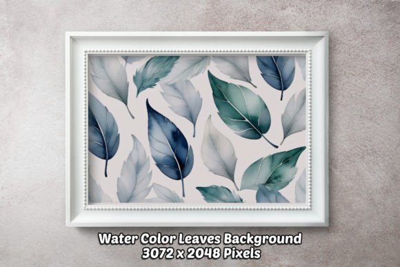 Water Color Leaves Background 11: A Designer's Botanical Canvas