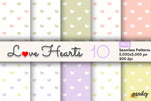 White Heart in Pastel Color: A Designer's Digital Paper Pack